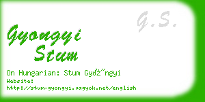 gyongyi stum business card